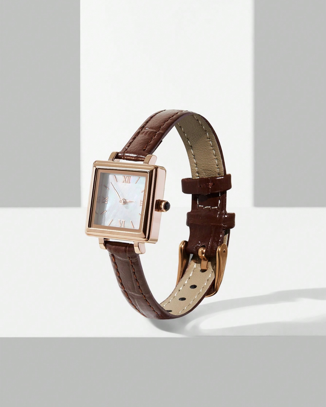 Cube Mother of Pearl Watch