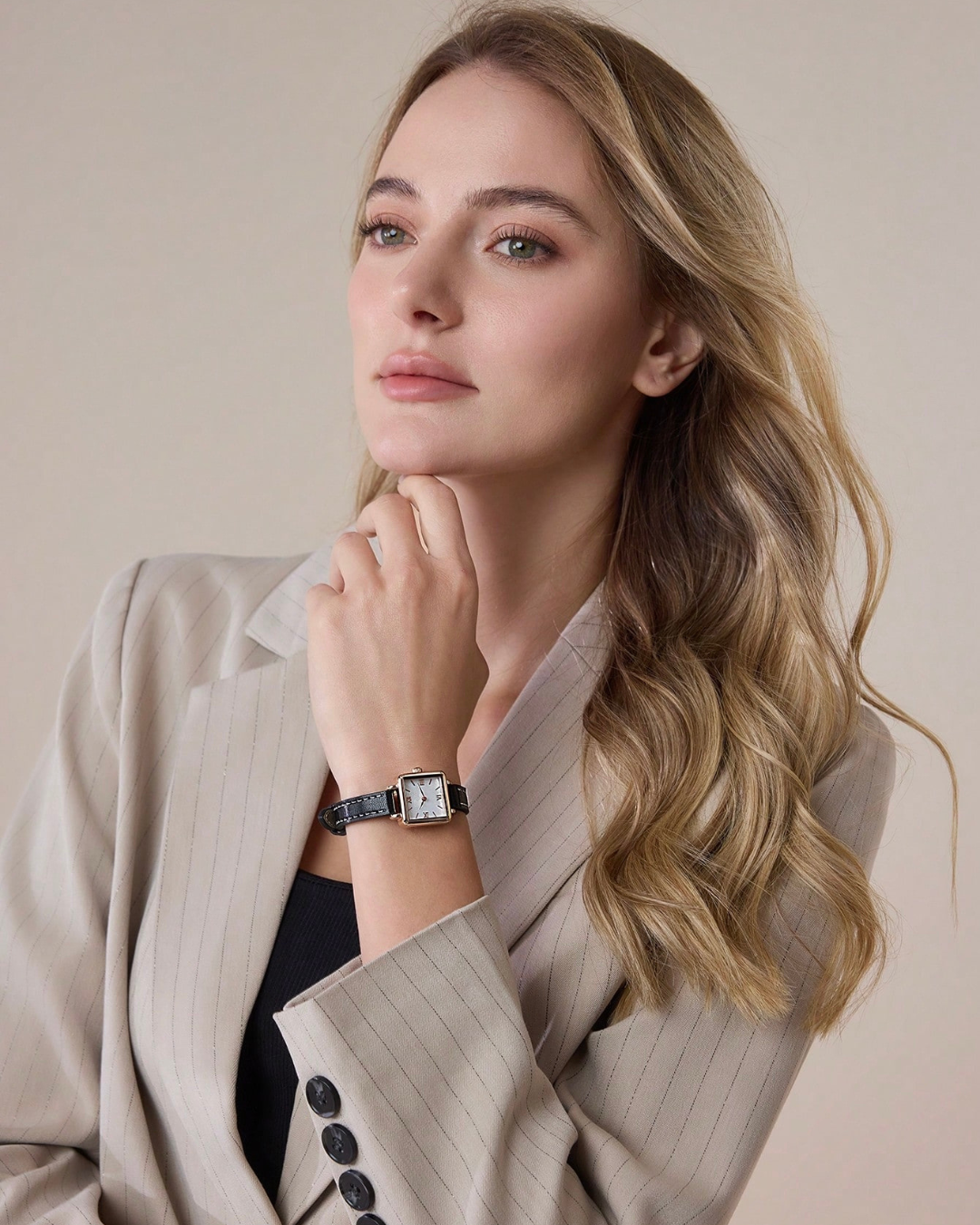 Cube Mother of Pearl Watch
