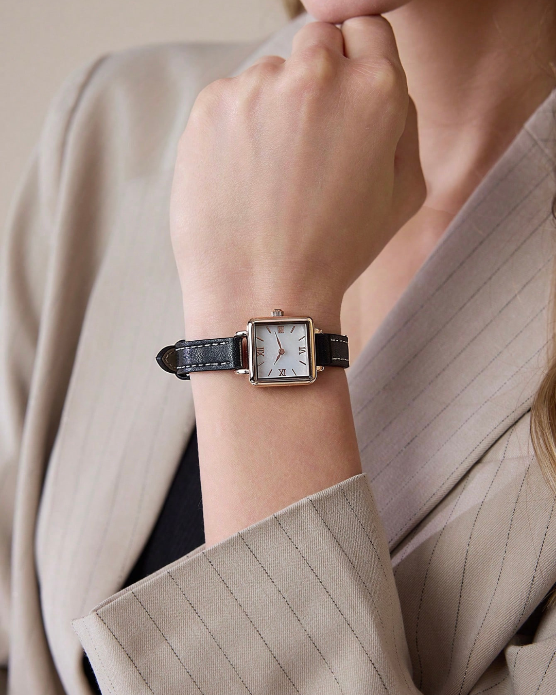 Cube Mother of Pearl Watch