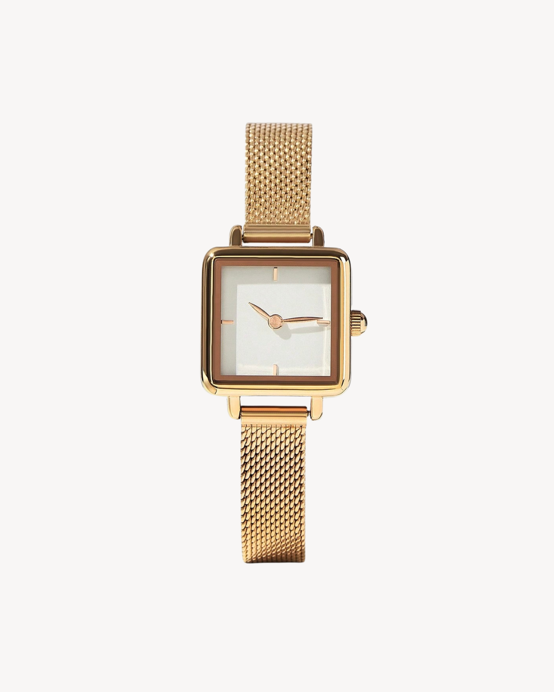 Golden Cube Mother of Pearl Watch